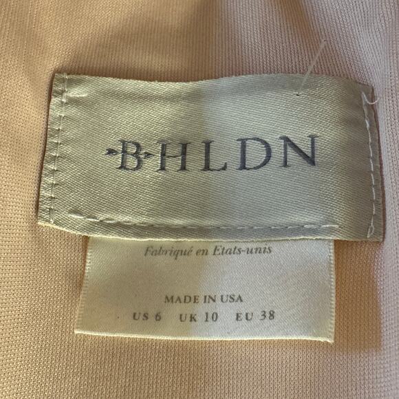 BHLDN Jones Blush Pink Long Crepe Maxi Dress with Train Size 6  Gown BNWT - Picture 15 of 15